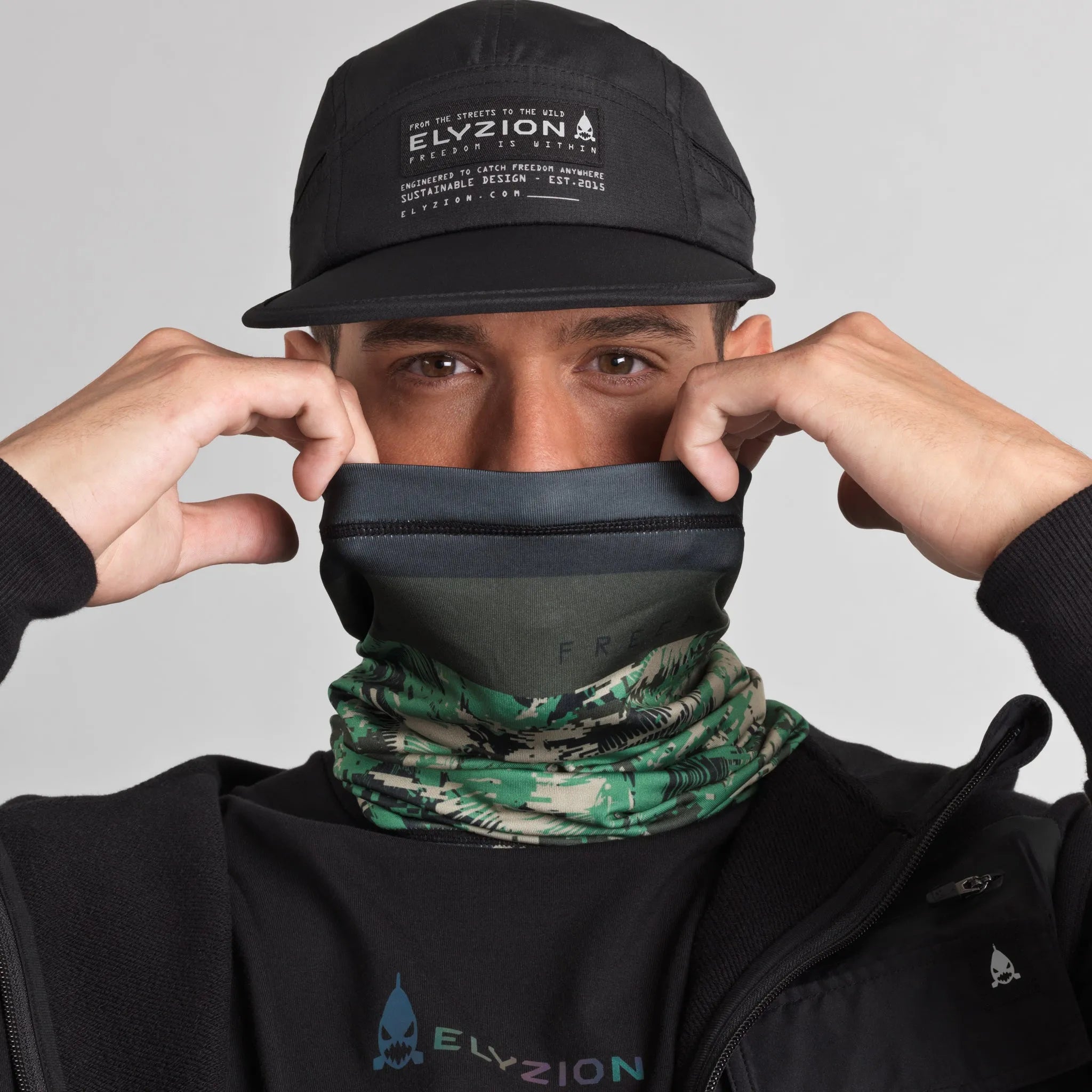 Elyzion "Iseo" Neck Gaiter - Oil Green Camo