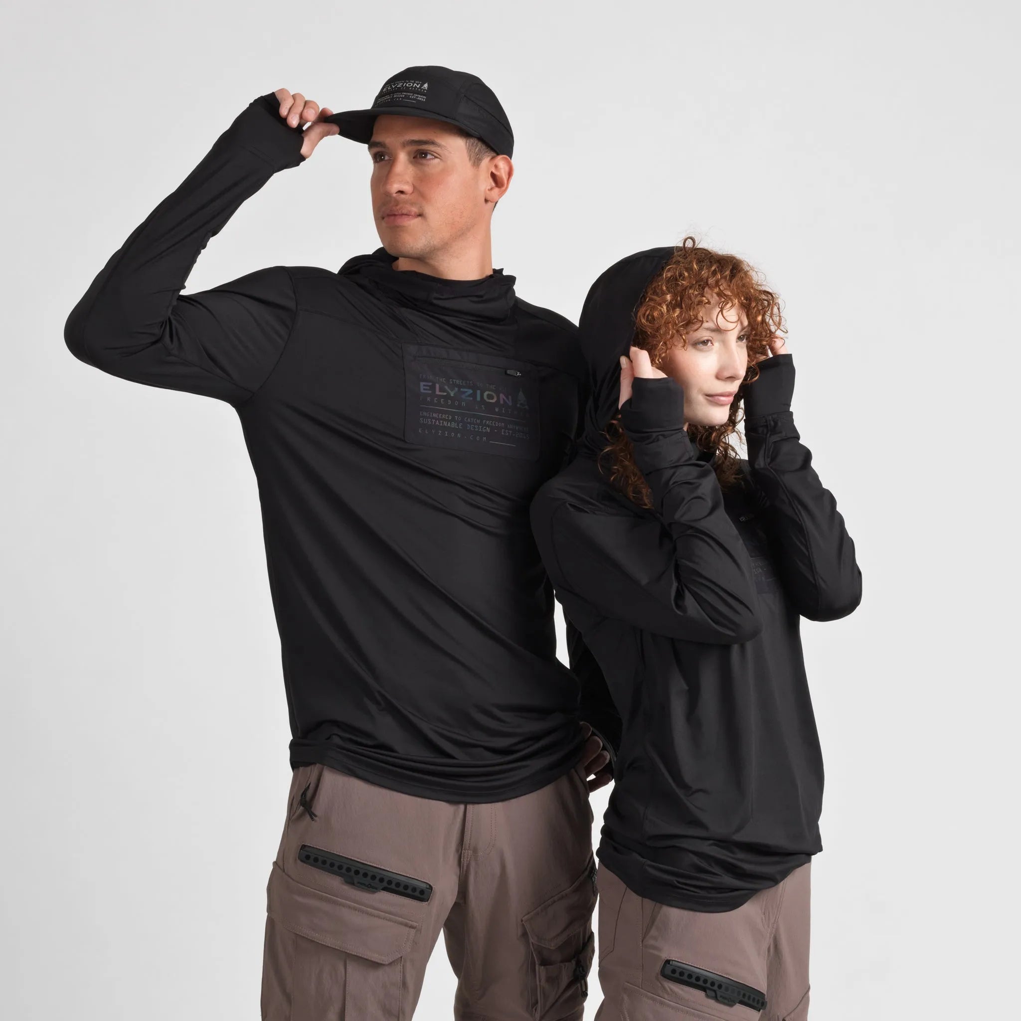 Elyzion "Waikato" Unisex UV Protection Hoodie - Black
