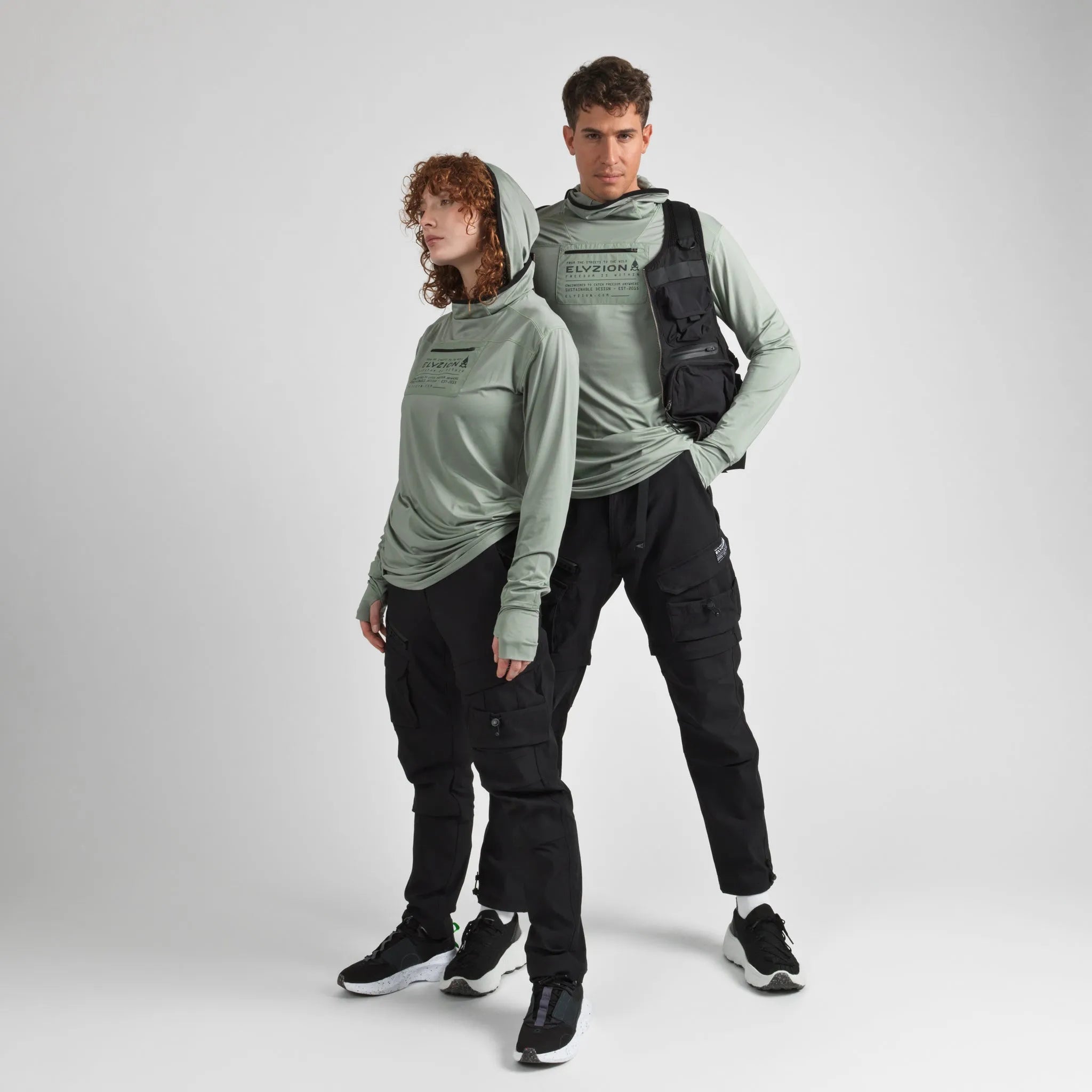 Elyzion "Waikato" Unisex UV Protection Hoodie - Oil Green