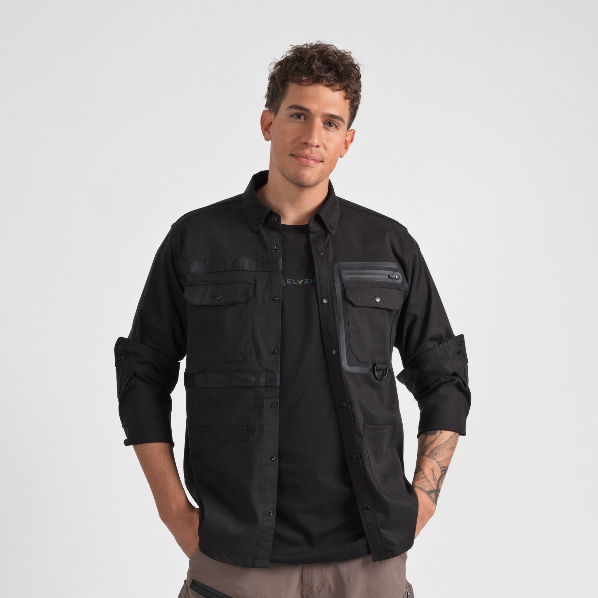 Elyzion "Como" Utility Shirt - Black