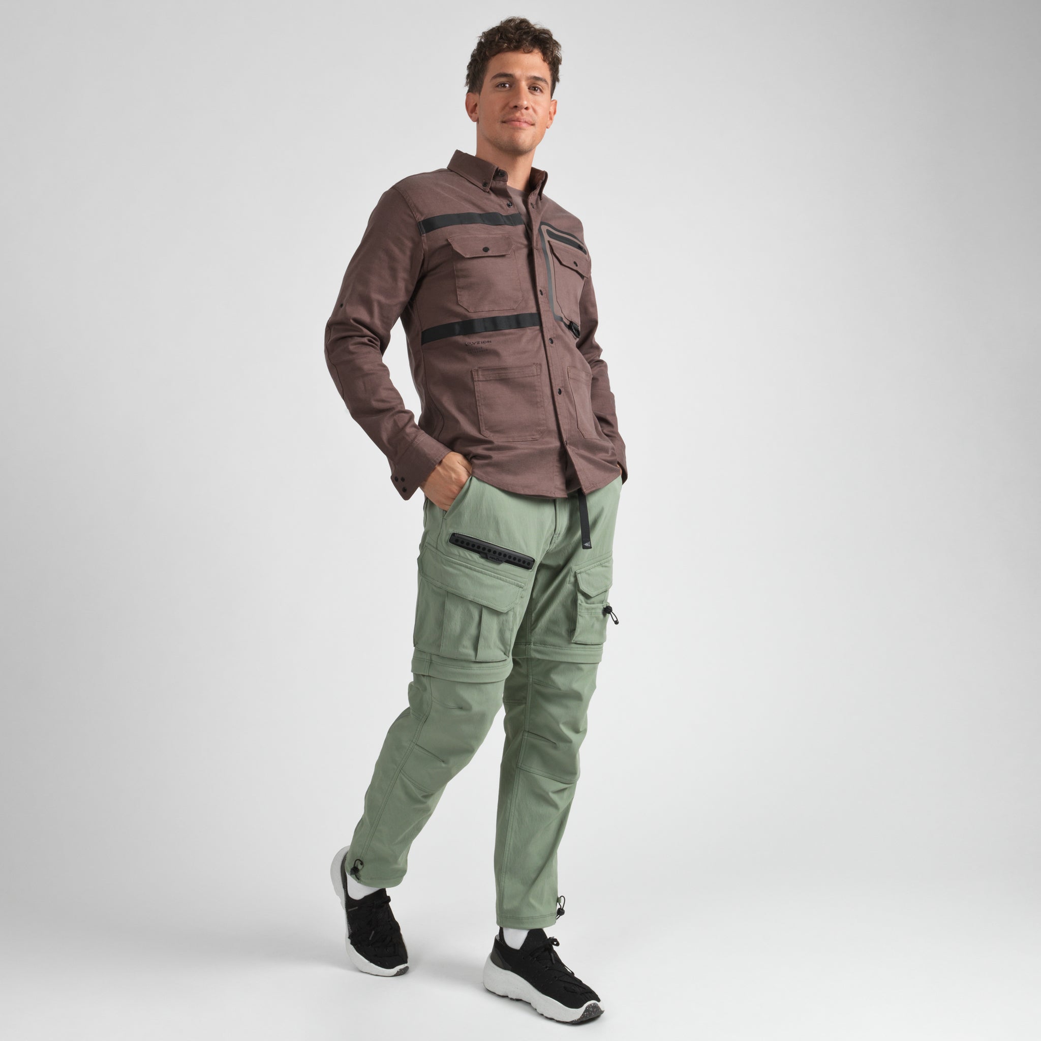 Elyzion "Como" Utility Shirt - Coffee Quartz
