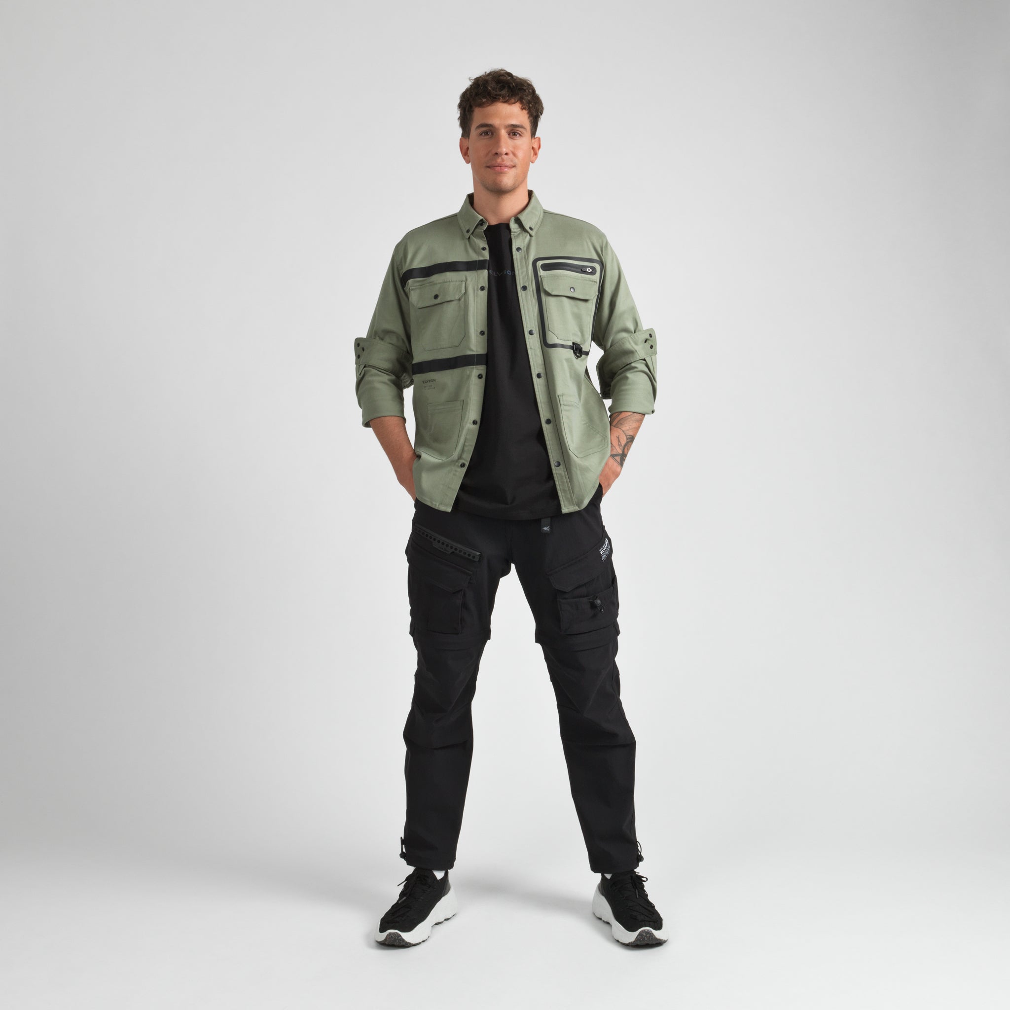 Elyzion "Como" Utility Shirt - Oil Green