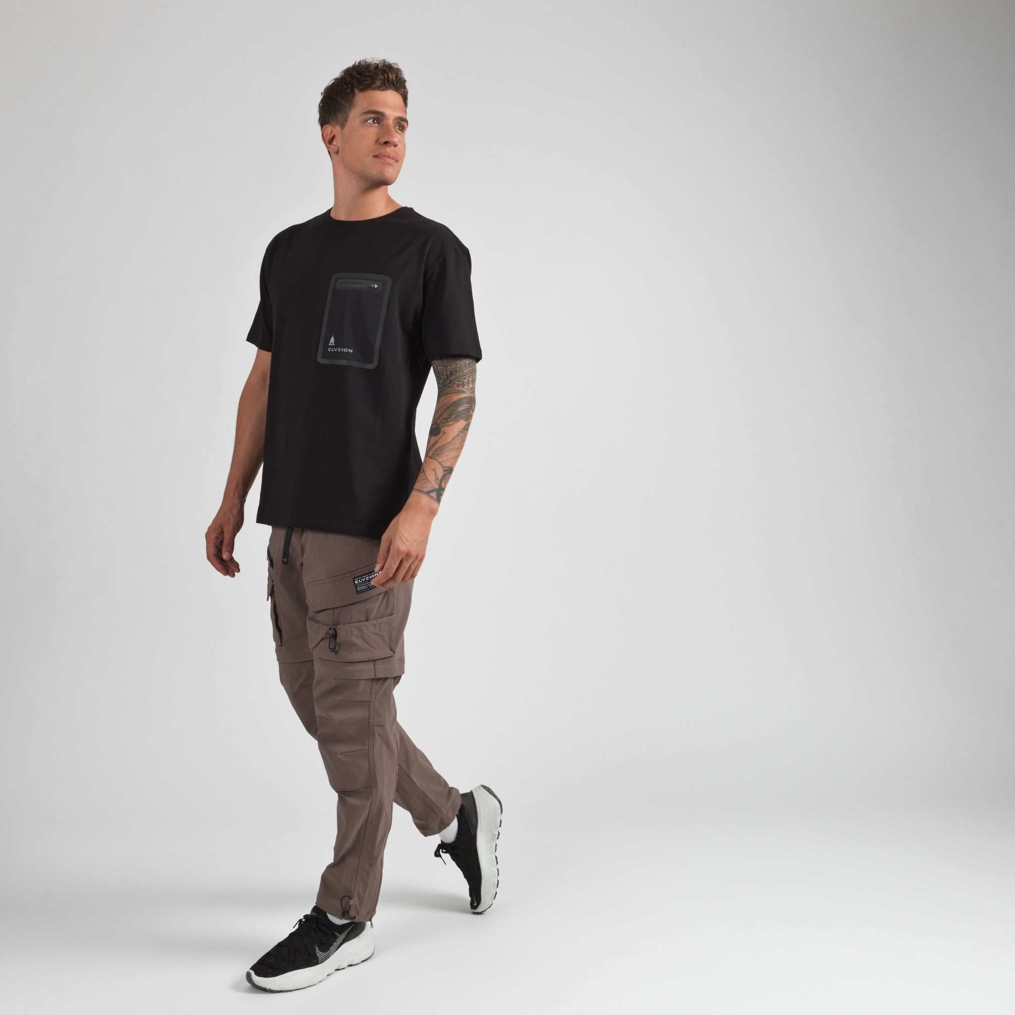 Elyzion "Hudson" Cargo T-shirt - Black