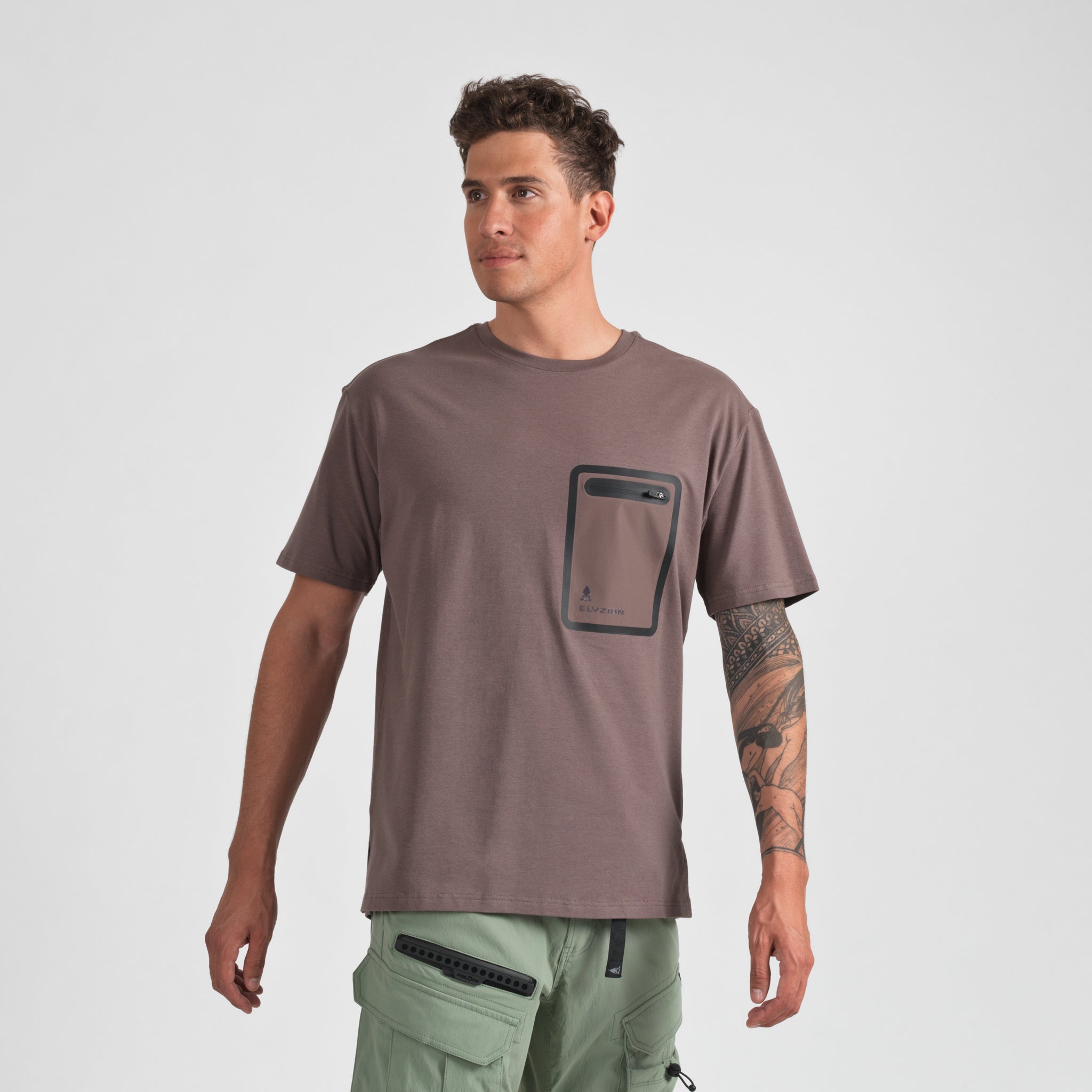 Elyzion "Hudson" Cargo T-shirt - Coffee Quartz