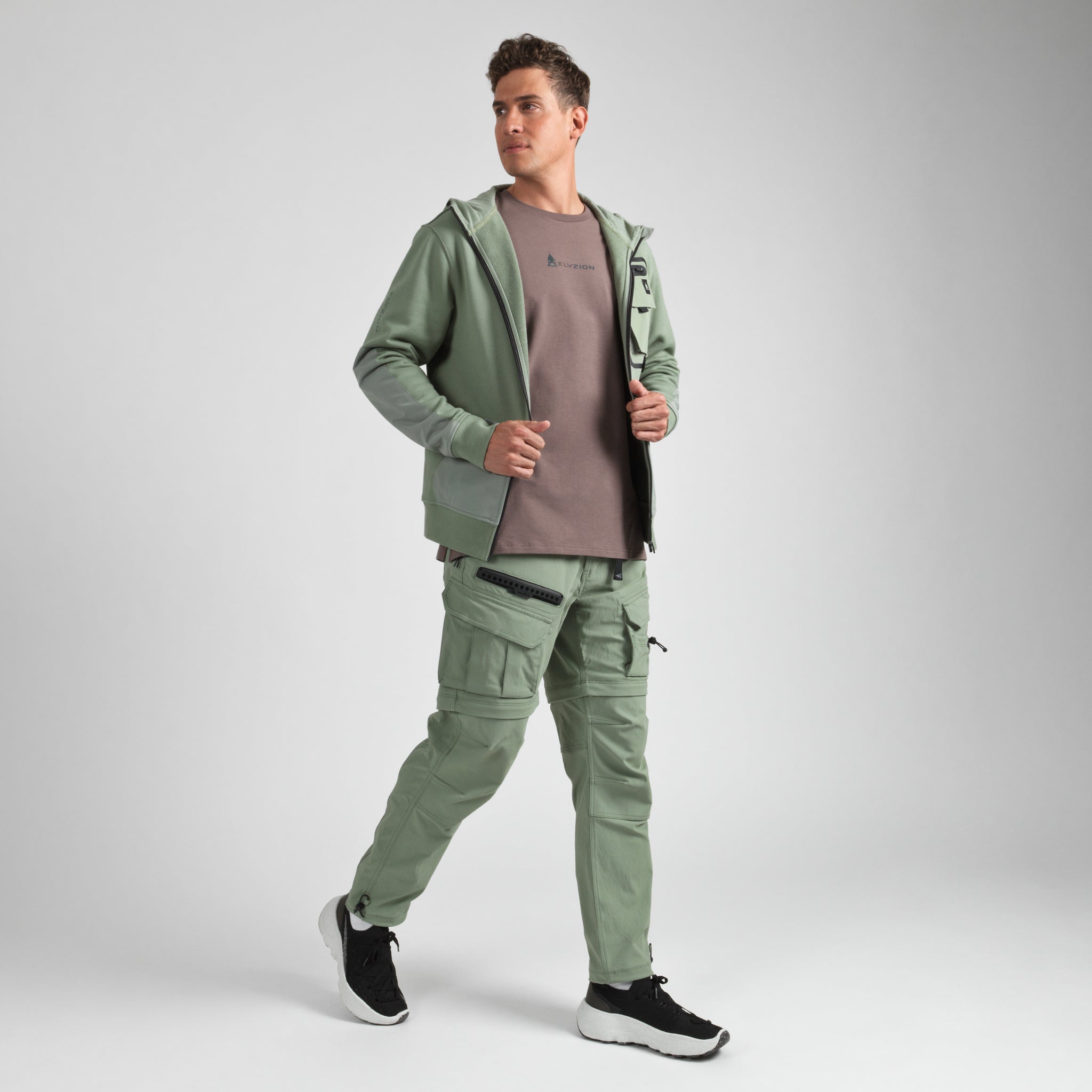 Elyzion "Molveno" Simple T-shirt - Coffee Quartz