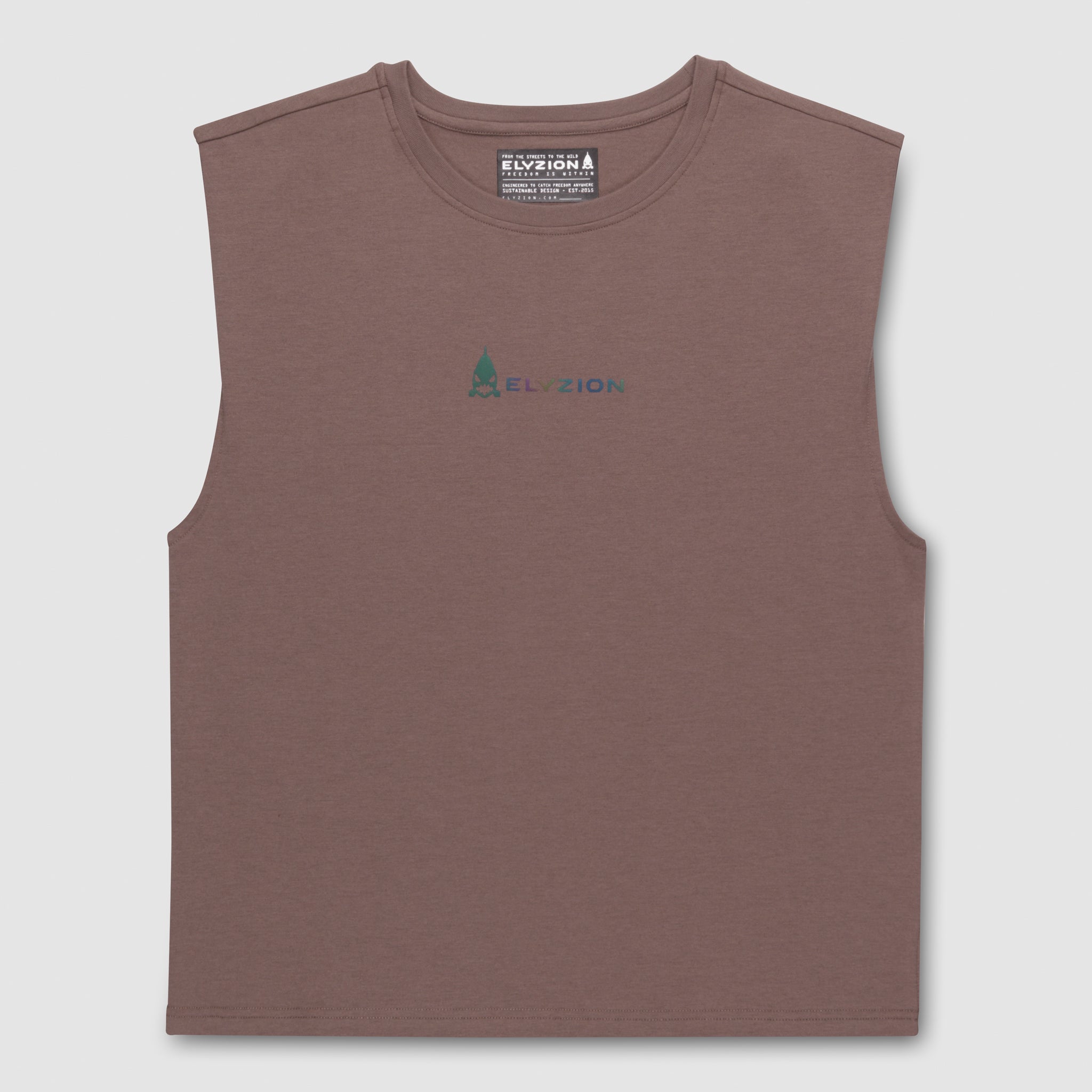 Elyzion "Orient" Sleeveless T-shirt - Coffee Quartz