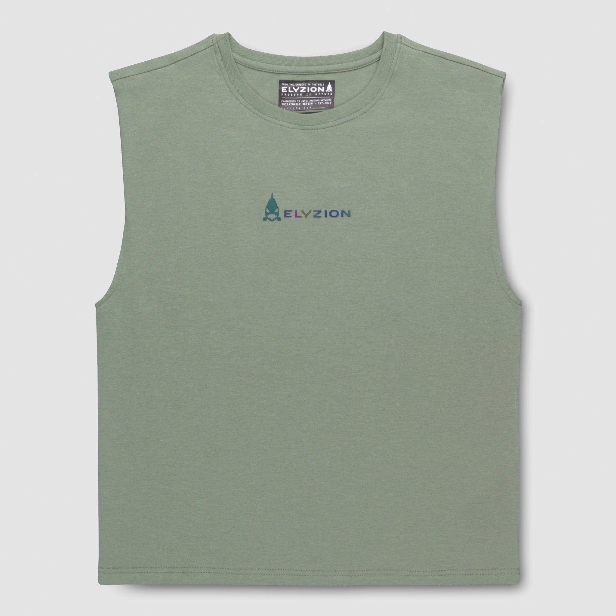 Elyzion "Orient" Sleeveless T-shirt - Oil Green