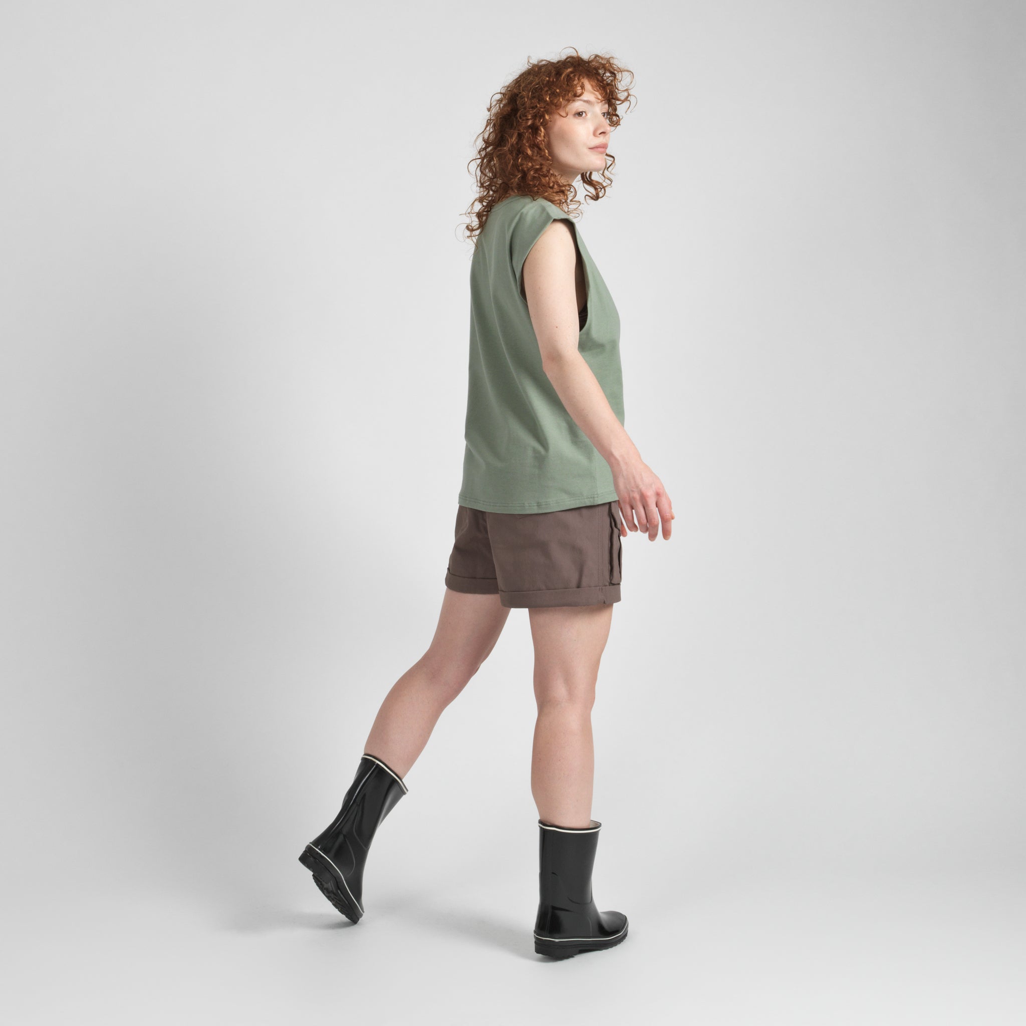 Elyzion "Orient" Sleeveless T-shirt - Oil Green