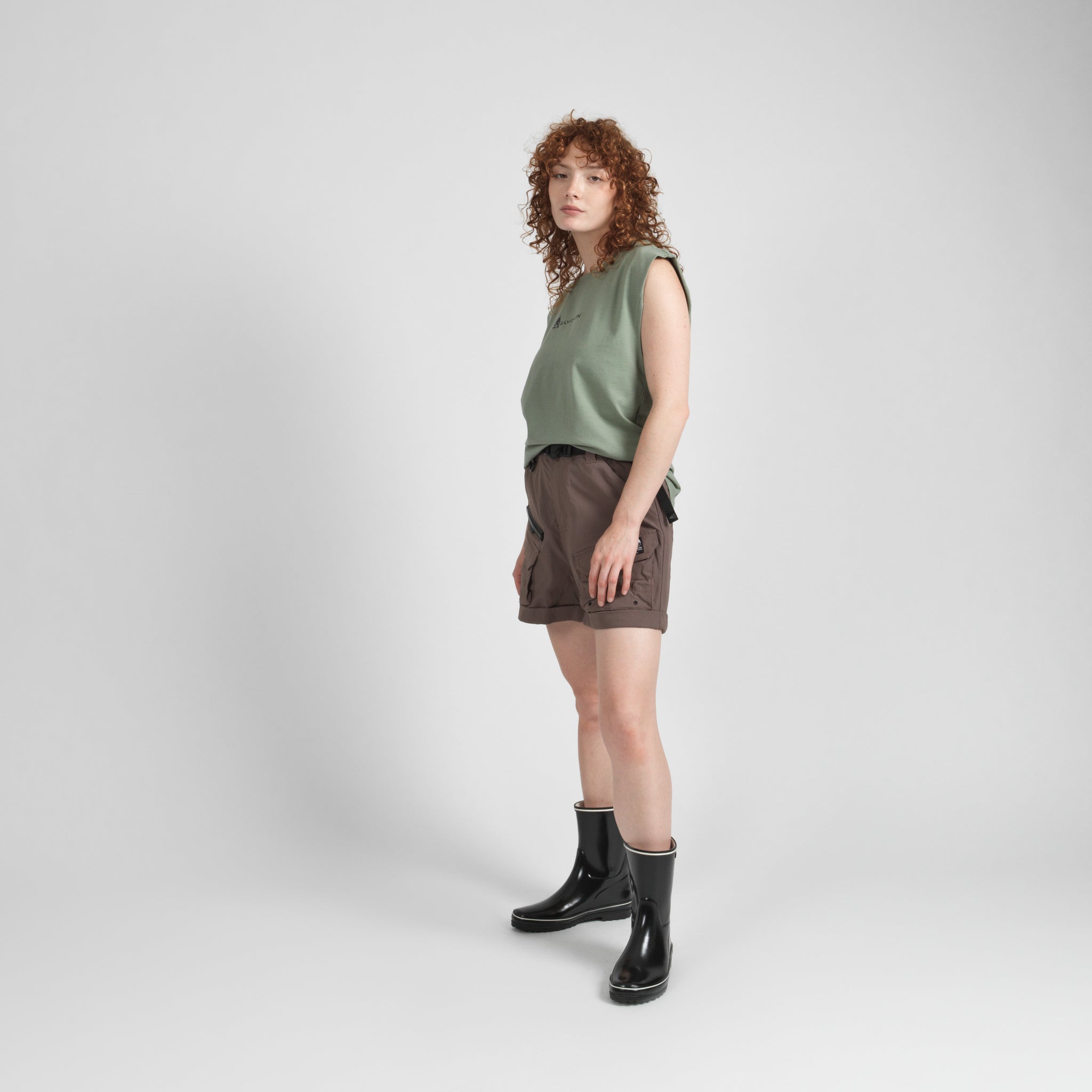 Elyzion "Orient" Sleeveless T-shirt - Oil Green