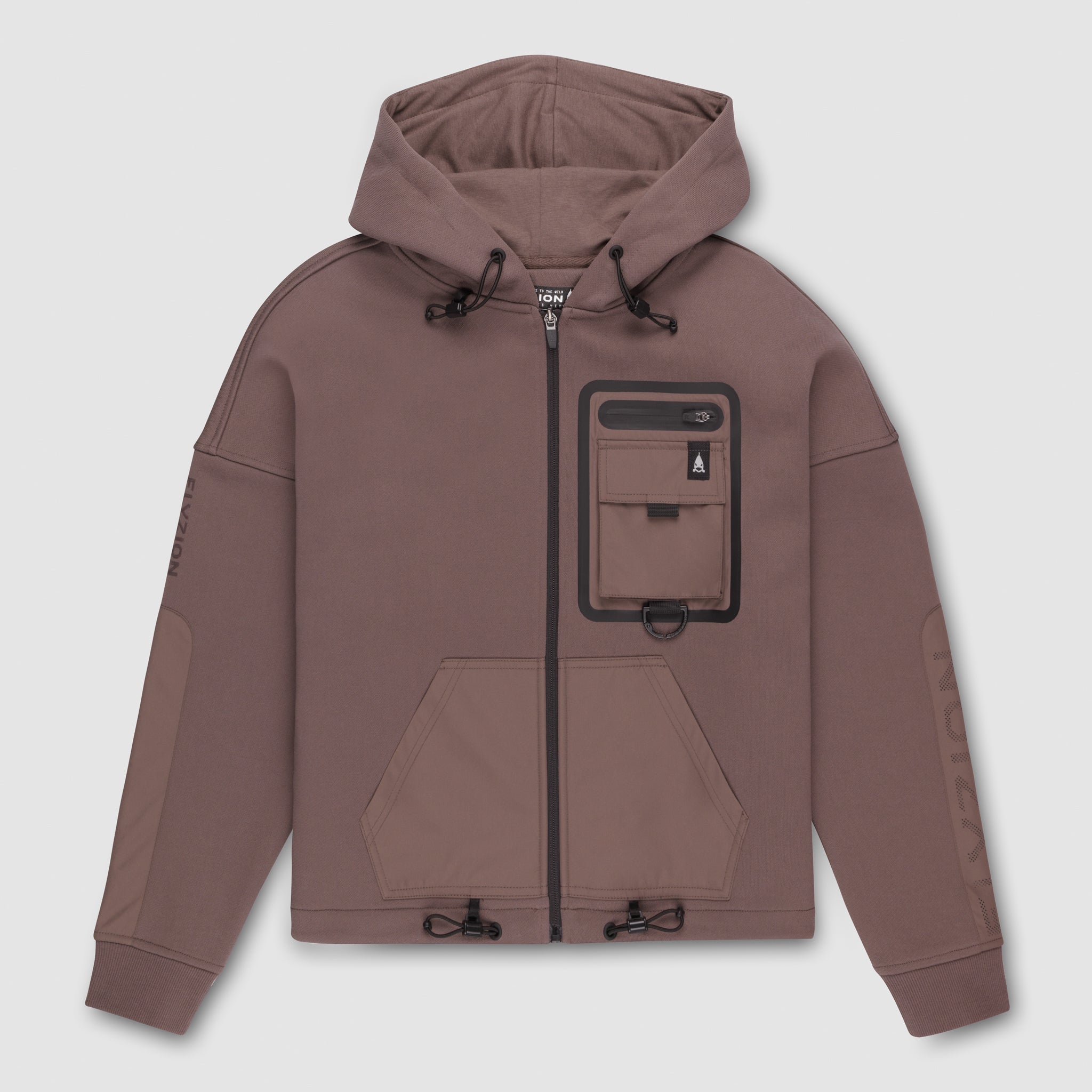Elyzion "Salinas" Zipped Hoodie - Coffee Quartz