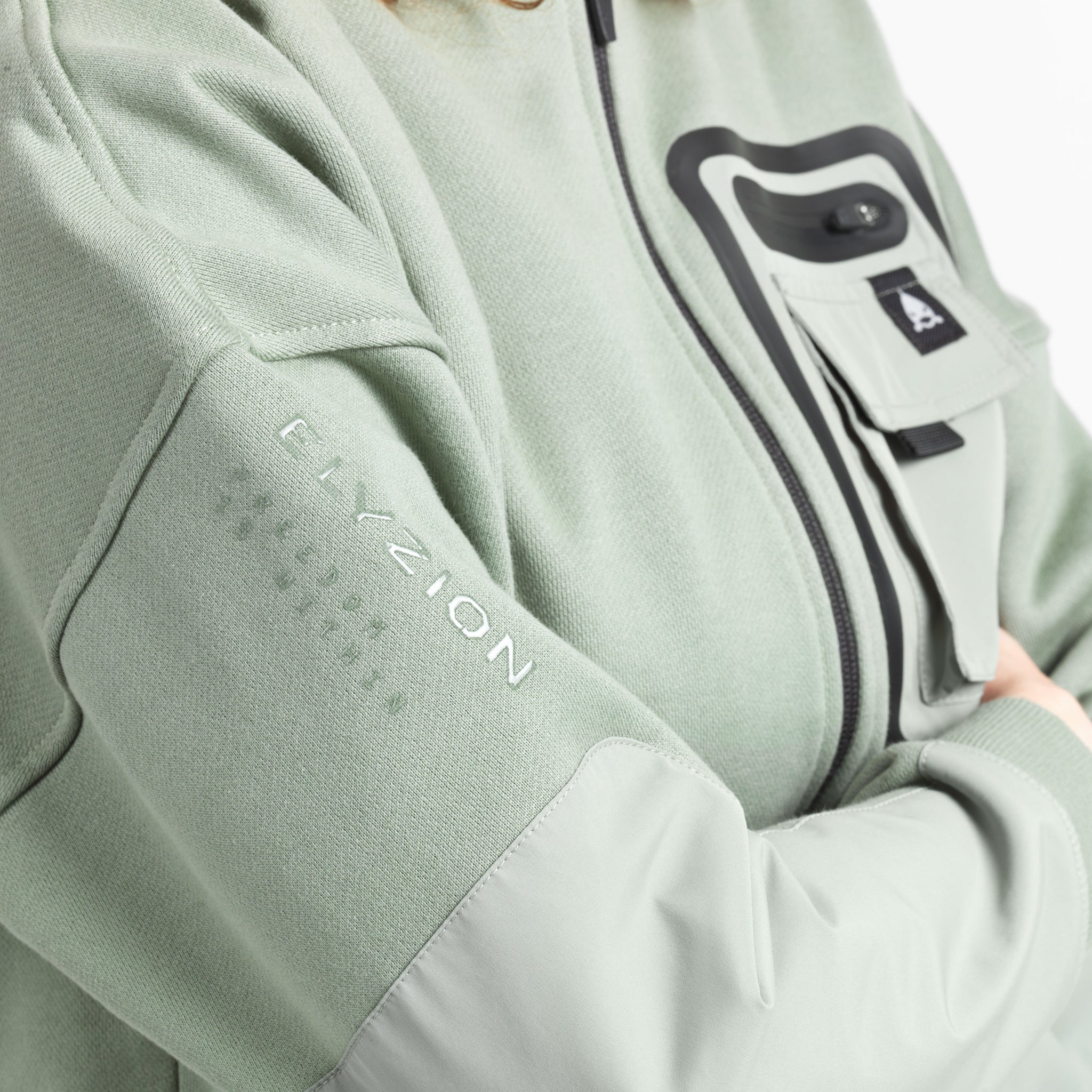 Elyzion "Salinas" Zipped Hoodie - Coffee Quartz