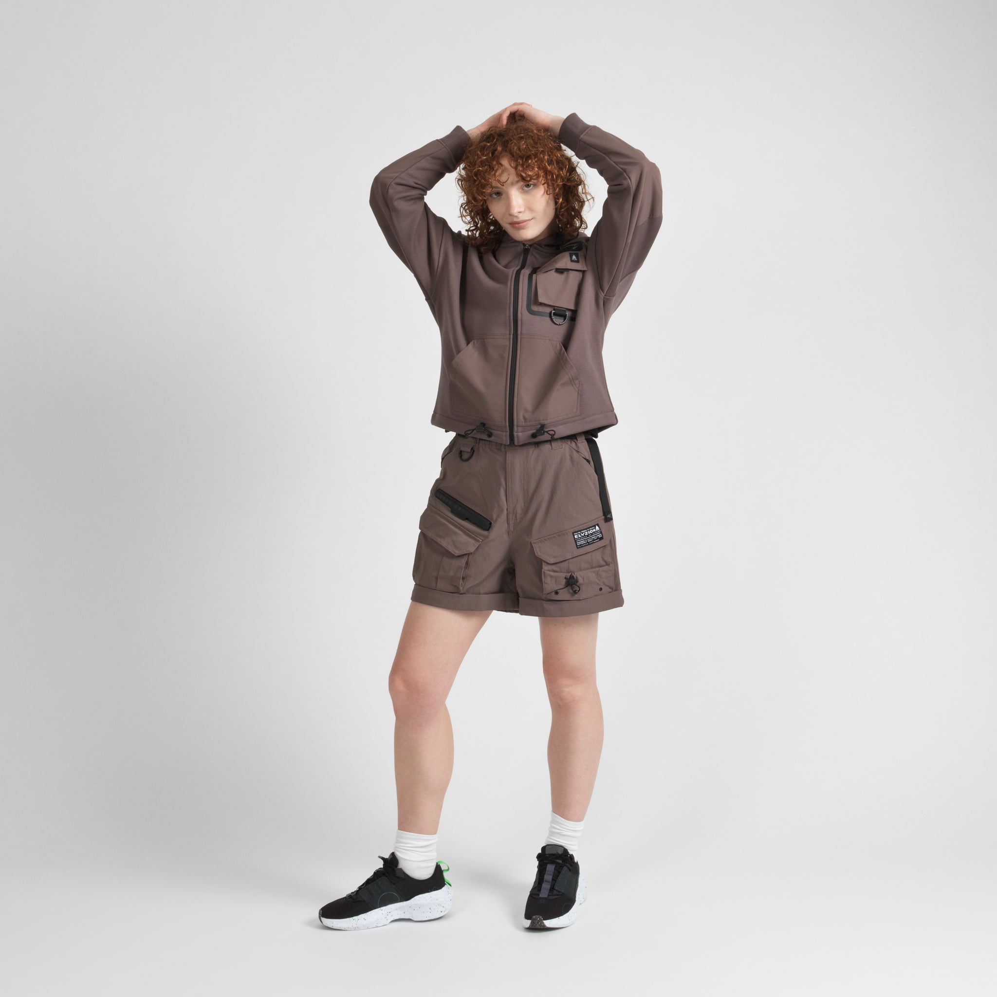 Elyzion "Salinas" Zipped Hoodie - Coffee Quartz