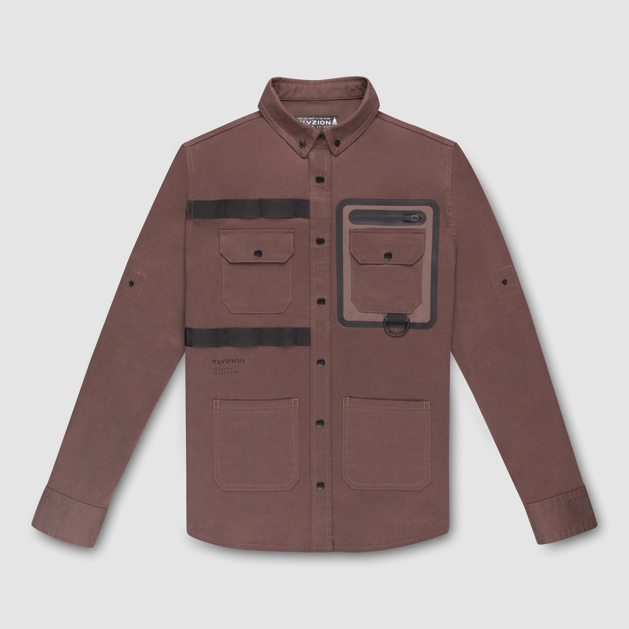 Elyzion "Santee" Utility Shirt - Coffee Quartz