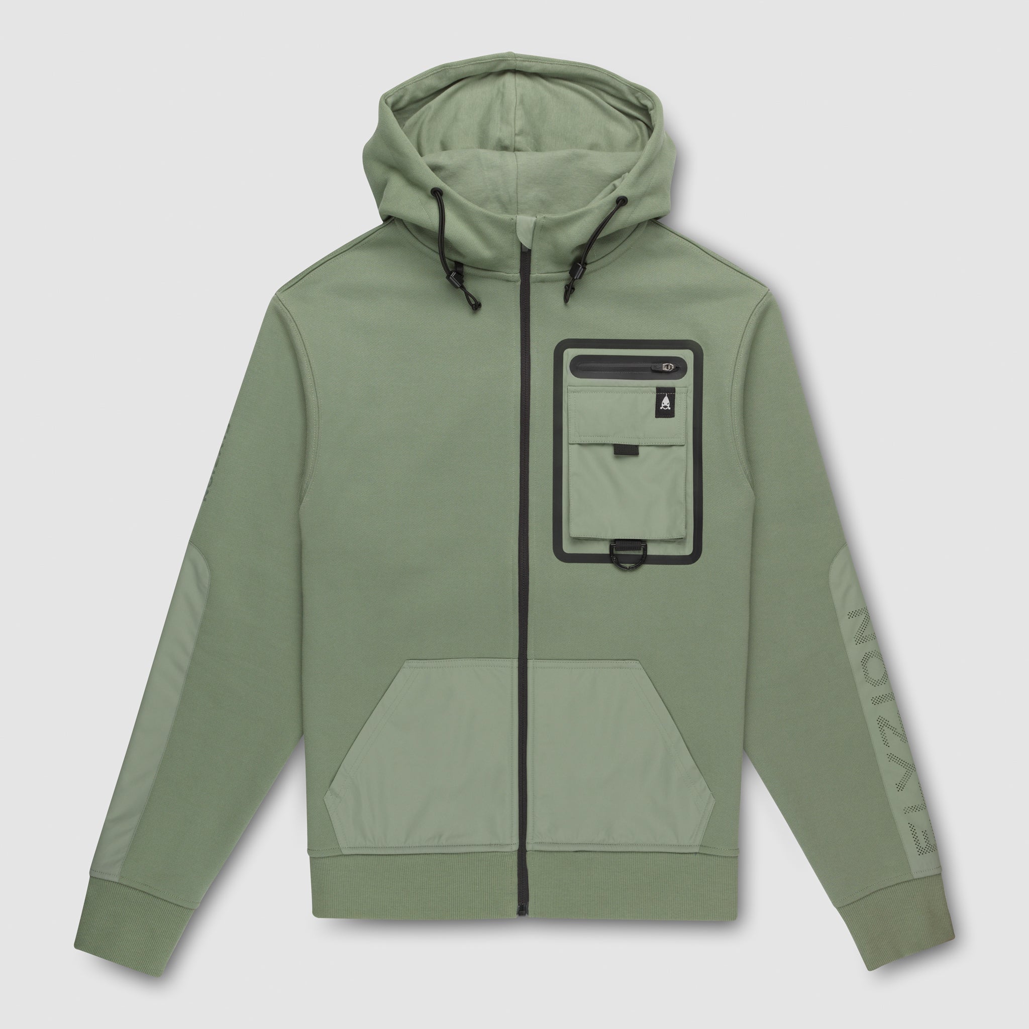 Elyzion "Ulungur" Zipped Hoodie - Oil Green