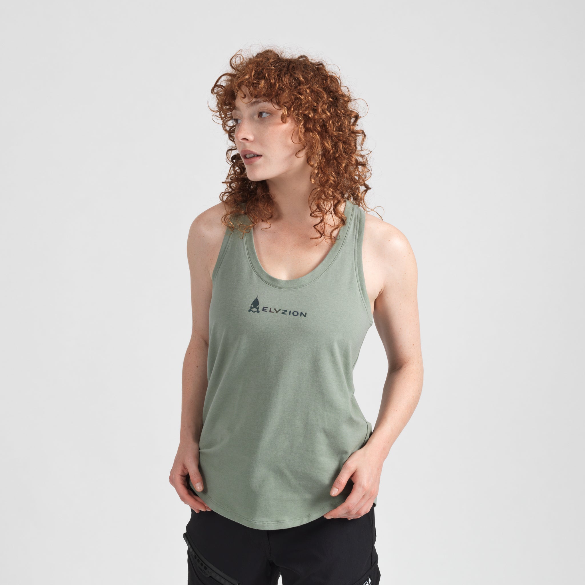 Elyzion "Verney" Tank top - Oil Green