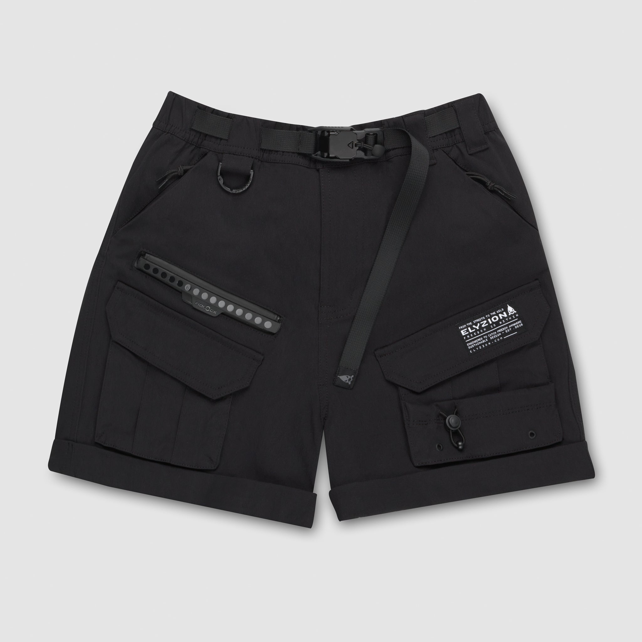 Elyzion "Yangzi" Cargo Shorts - Black