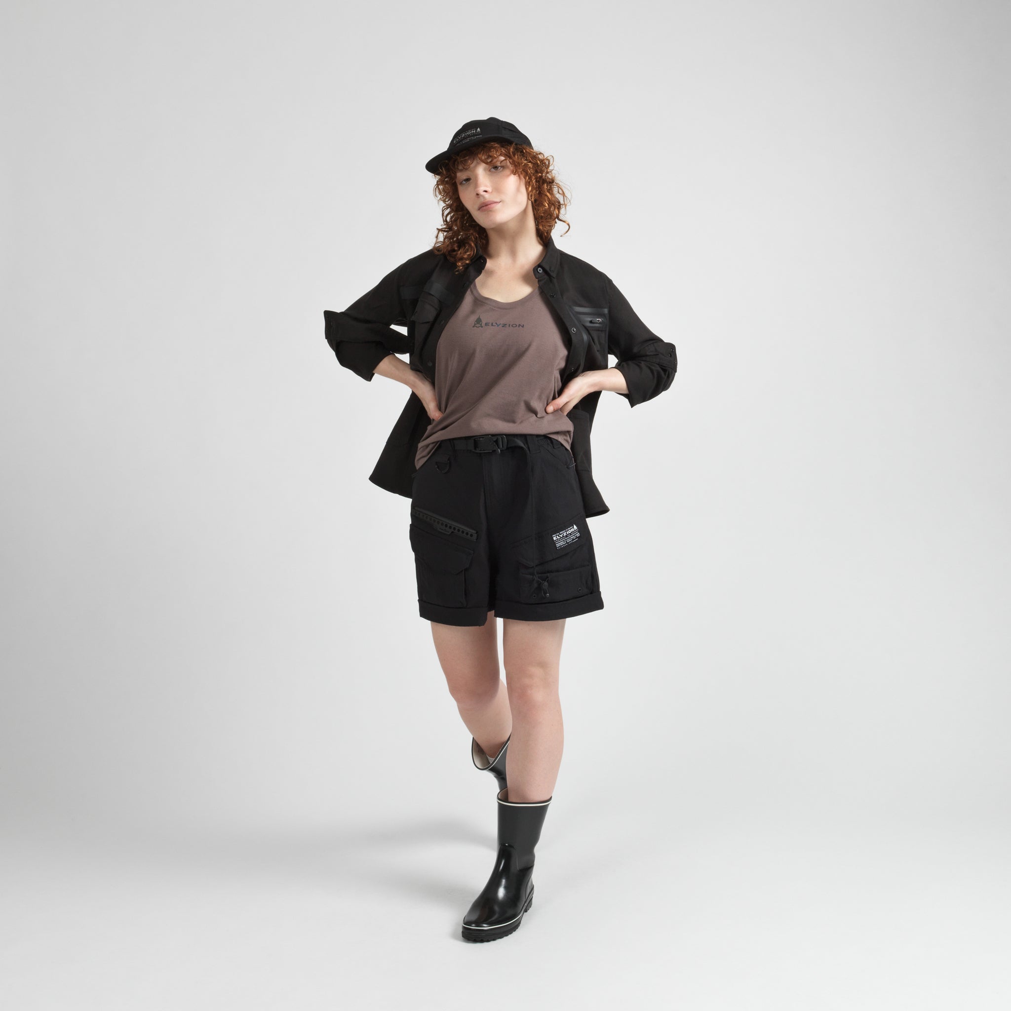 Elyzion "Yangzi" Cargo Shorts - Black