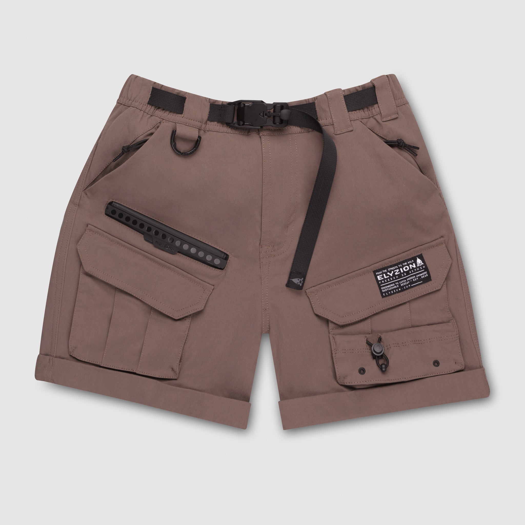 Elyzion "Yangzi" Cargo Shorts - Coffee Quartz