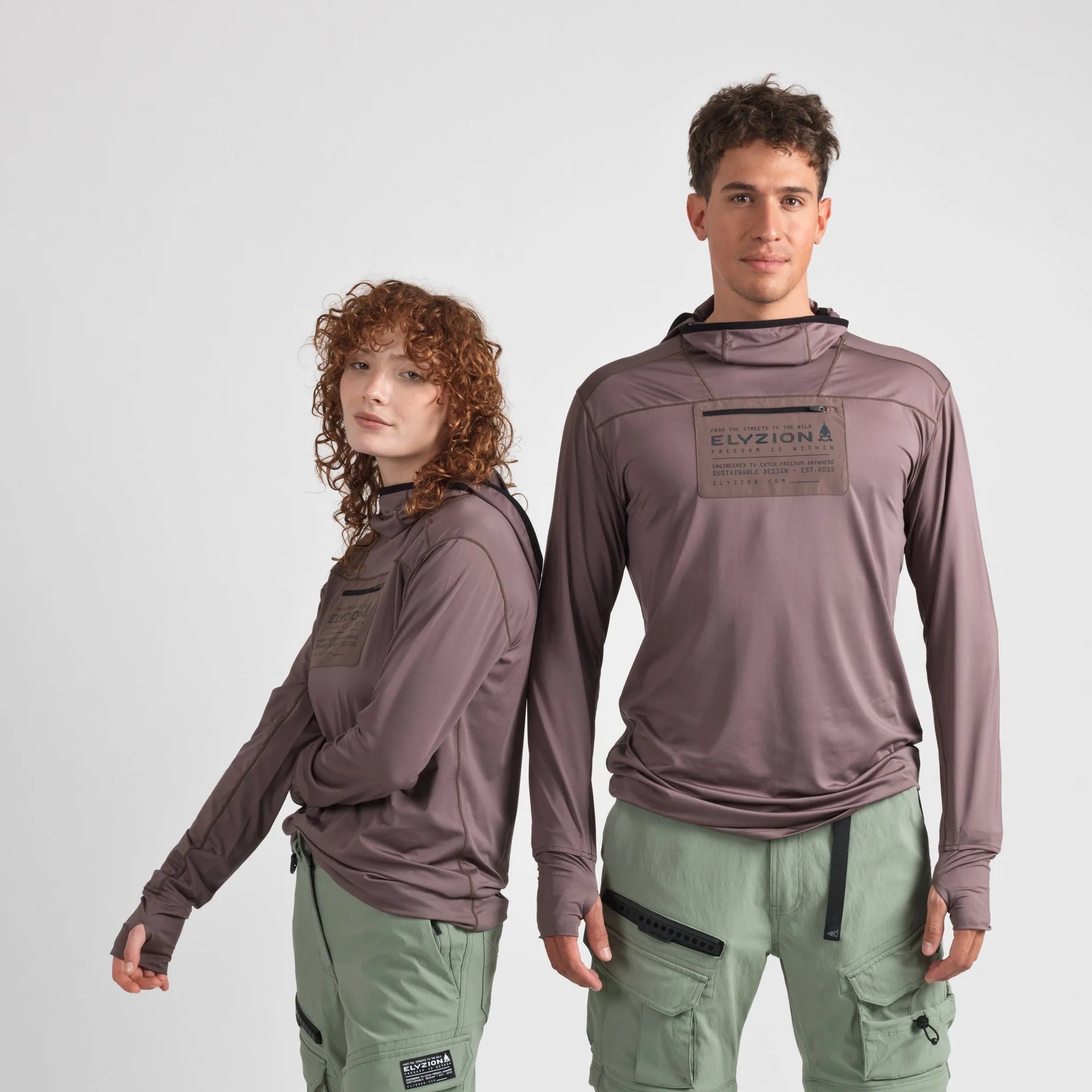 Elyzion "Waikato" Unisex UV Protection Hoodie - Coffee Quartz