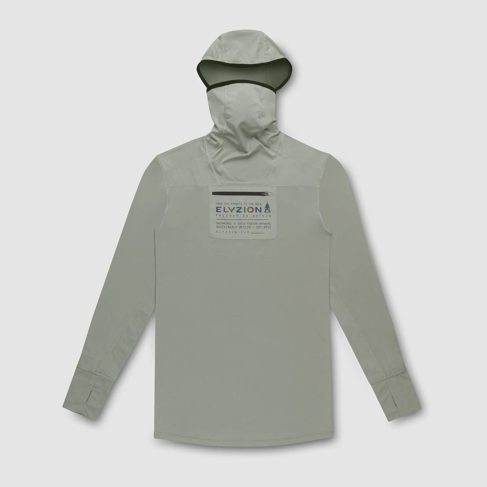 Elyzion "Waikato" Unisex UV Protection Hoodie - Oil Green
