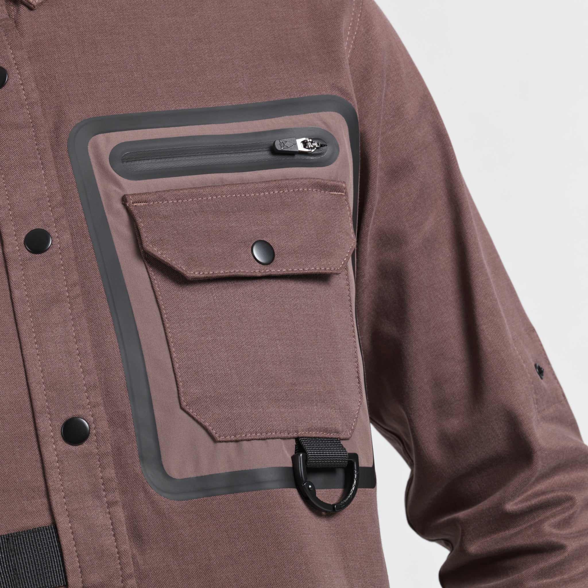 Elyzion "Santee" Utility Shirt - Coffee Quartz